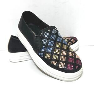 Skechers Street Uplift Wild Thang Flatform Multicolor Sequined Sneakers 7.5